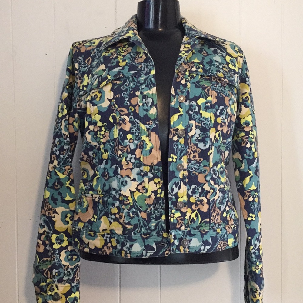 Liz Claiborne Floral Jean Jacket